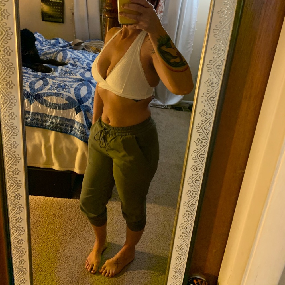 Green joggers